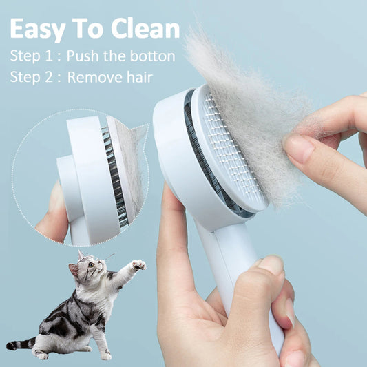 Self-Cleaning Pet Needle Comb for Dogs & Cats