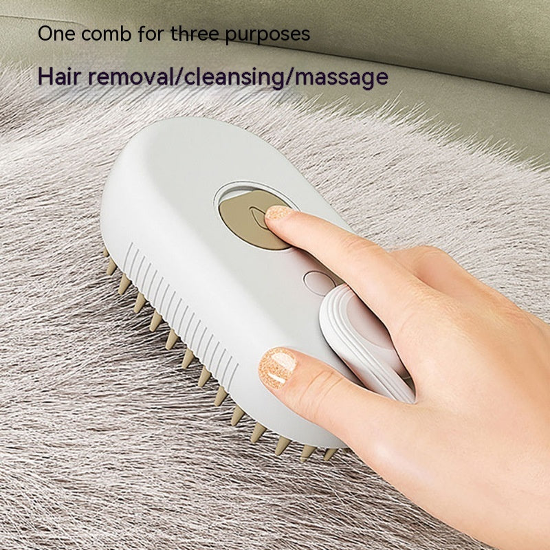 3-in-1 Electric Steam Brush for Cats & Dogs