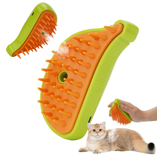 3-in-1 Pet Steam Spray Brush for Cats & Dogs